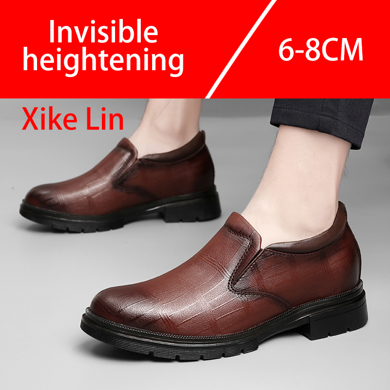 Casual Men's Leather Shoes Com - Men'S Shoes Increase Height recension och pris